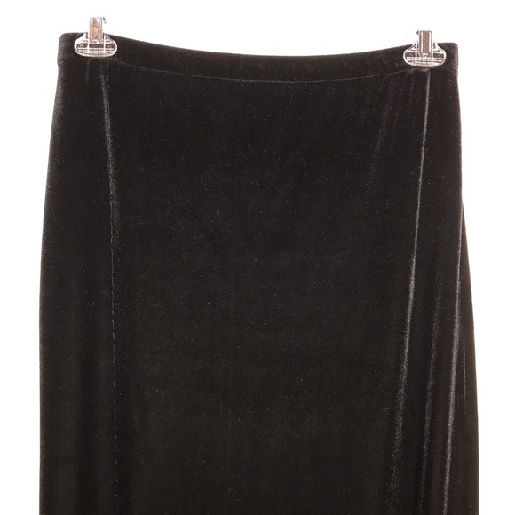 DKNY Skirt Tall Woman's Black Velour, Size M - Picture 3 of 5